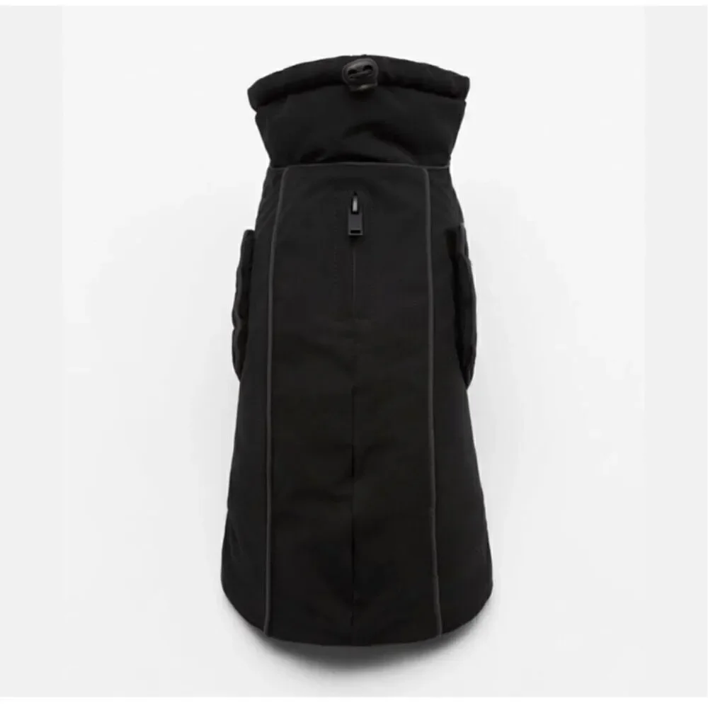 New Zara dog quilted winter black jacket coat teacup size